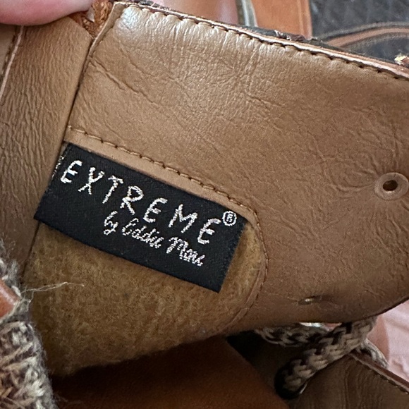 Quilted Lace-Up Tall Boots in Brown and Black - Picture 7 of 7